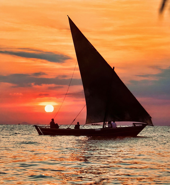 African Sunset Zanzibar Print