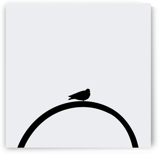Minimalist Bird gris by Eddy Tales