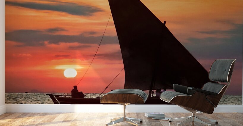 African Sunset Zanzibar Wall Murals