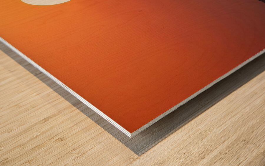 Desert sunset Wood print